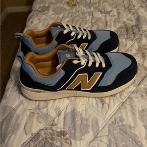 New Balance Blue and Tan Sneakers